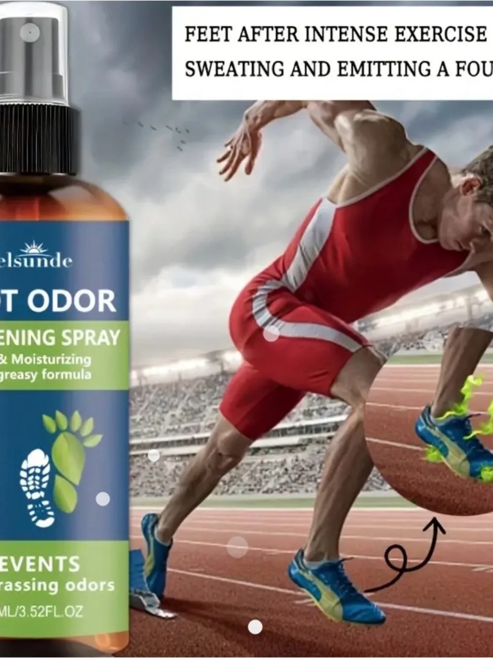 Foot Odor Freshening Spray - Green